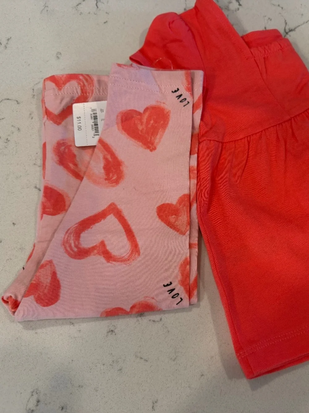 Carter’s Baby Girl Valentine’s Day Set (Heart Leggings & Red Top)